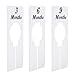 Caydo 8 Pieces Clothing Size Dividers Rectangular Hangers Closet Dividers