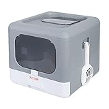 Pettsup Cute Cat Litter Box (Cube Robot), with