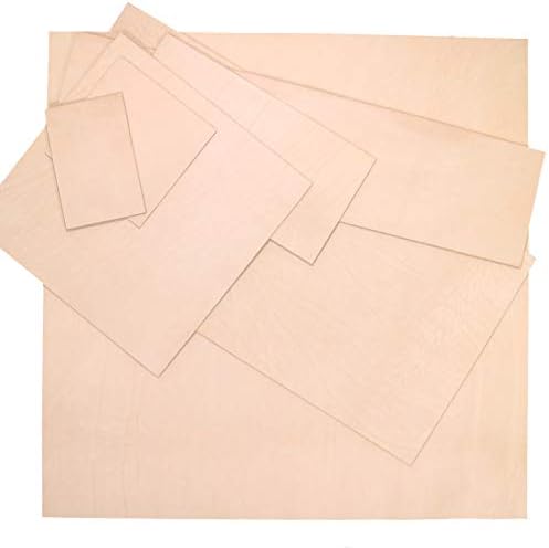 Premium Vegetable Veg Tan Tooling Carving Stamping Embossing Full Grain Import Cowhide Leather B Grade Various Thickness and Pre-Cut Size Project Pieces Light and Heavy oz Weight (6"x24" 8-9 oz)