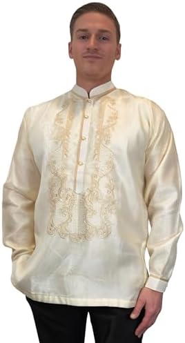 filipino white dress shirt Heres how , A short sleeved Barong Tagalog adds a fresh twist to a classic Filipino dress shirt , Style your Barong with linen pants, some casual slides, a plain Tee or singlet and some earthy
