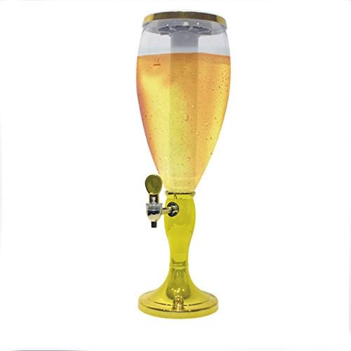 HMJZ Decanter 3L Tabletop Beer Plastic win Tower - Beverage Dispenser Colorful Glowing [Energy Class A]