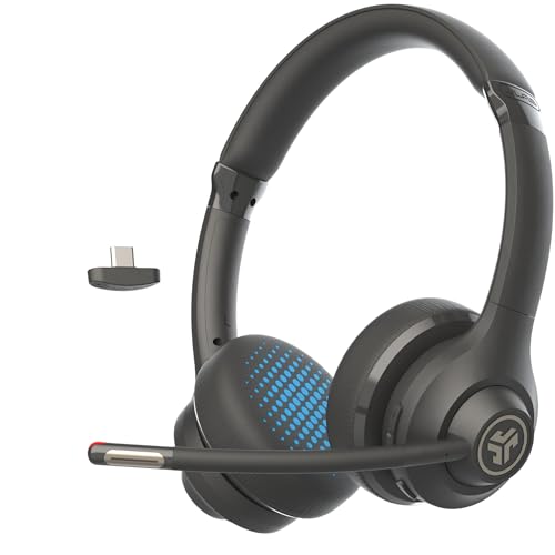 JLab Go Work 2nd Gen Bluetooth Headset mit Mikrofon - Akku 55h+ On Ear