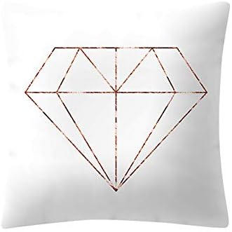 Malloom Christmas Rose Gold Pink Cushion Covers Waist Throw Xmas Pillowcase Cover Pillow Protectors for Sofa Bed Home Office Car 18X18" (G)