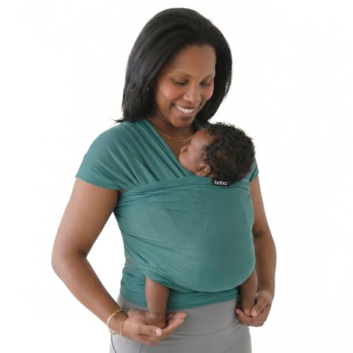 Boba Freedom Together Ergonomic Baby Carrier Wrap - Lightweight and Breathable Mesh for Newborns and Babies (3.2-15.9 kg), Summer Elastic Wrap, One Size, Green