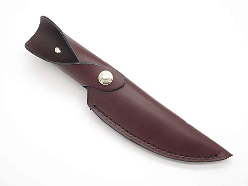 Buck 402 Akonua Burgundy Leather Fixed Blade Hunting Knife Sheath