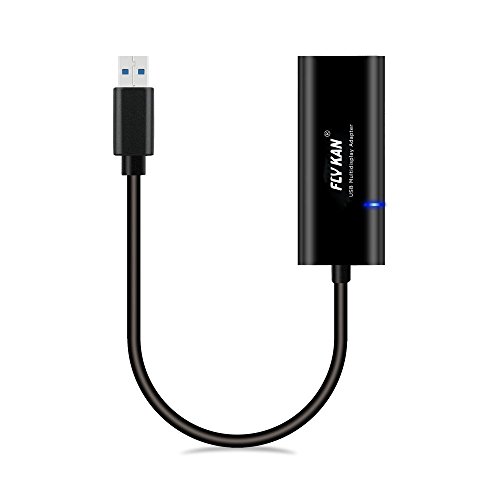Usb 2.0/Usb 3.0 to HDMI External Video Graphics Card for Multiple Monitors upto 2048 x 1152 (Supports Windows 10) External Video Graphics