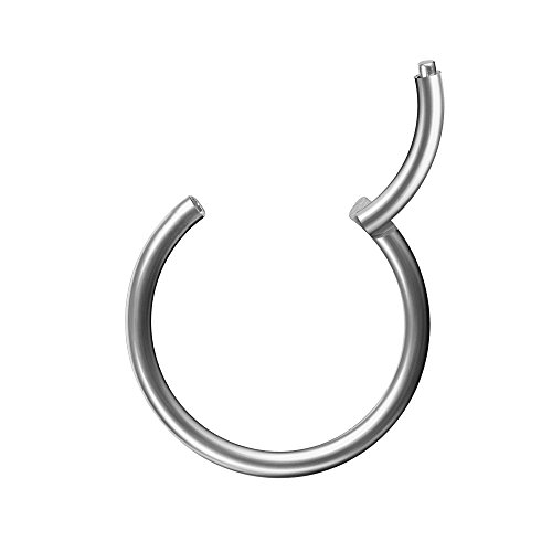 Piercingfaktor Universal Piercing Segmentring Septum auch für Tragus Helix Ohr Nase Lippe Brust Intim - Scharnier Clicker Ring