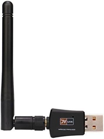 600 Mbps Wireless USB WiFi Network Adapter MOKAO Dual Band 2.4/5Ghz Wireless USB WiFi Network Adapter w/Antenna 802.11AC (Black)