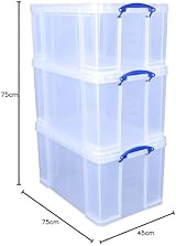 Really Useful Box Storage Bonus Pack 3 84 Litre 64 Litre Clear view 6