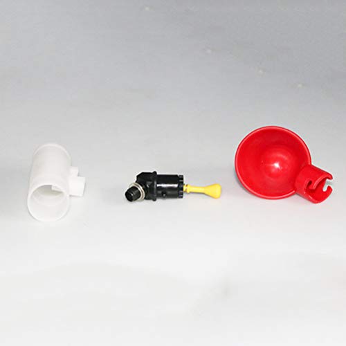 Yardwe Geflügeltränke Automatische Huhn Wasser Feeder Trinker 15MM 10 Stück (Rot) – Bild 6