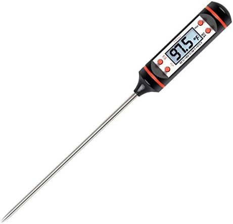 Onener Digital Stainless Cooking Thermometers, Kitchen Instant Read Backlit Food Thermometer with Long Probe &amp; LCD Screen for Grill, Meat, Candy, BBQ, Milk And Bath Water