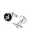 Jstyle Initial Cufflinks for Men Alphabet Letter Cufflinks Black Shirt Business Wedding A-Z