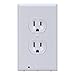 SnapPower Guidelight - Outlet Coverplate with LED Night Lights, Duplex, White
