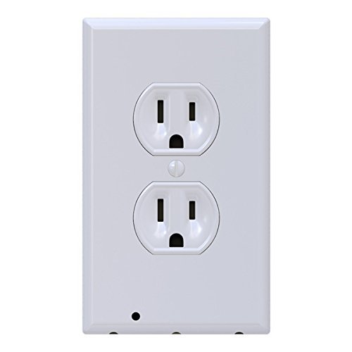 1 Pack SnapPower Guidelight - Outlet Wall Plate With LED Night Lights - No Batteries Or Wires - Installs In Seconds - (Duplex, White) Tools & Home Improvement, Electrical, Wall Plates & Accessories, Wall Plates