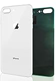Apple iPhone 8 Plus Replacement Back Glass Cover Back Battery Door w/Pre-Installed Adhesive,Best Version Apple iPhone 8 Plus All Models OEM Replacement (White)