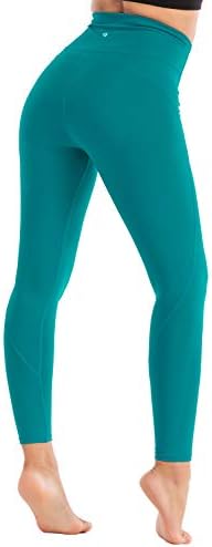 Cal Reborn Women's High-Waist Skinny Yoga Pants Tummy Control Running Workout Non See-Through Leggings with Hidden Pockets