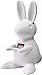 Cute Bunny Desk Tape Dispenser for Home & Office, White, 3.7