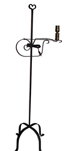 Wrought Iron Floor Lamp Heart Top Amish Made