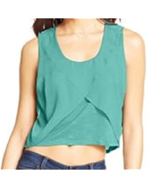 Jessica Simpson Juniper Paneled Top, Pool Blue, XL
