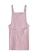 MakeMeChic Women's Bid Strap Pocket Dungaree Mini Overall Dress Pink X-Large