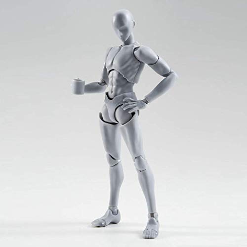 Artists Sketch Movable Limb Action Figure Model,Flexible Body Human Mannequin Kit,Articulated Kids Student Assemble Painting Toy,with Display Base and Pose Parts~About 13-15cm ({type=string, value=B})