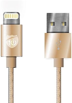 i10 Power Series Apple MFI Certified 6 ft Nylon Braided Lightning Charging Cable for iPhones and iPads