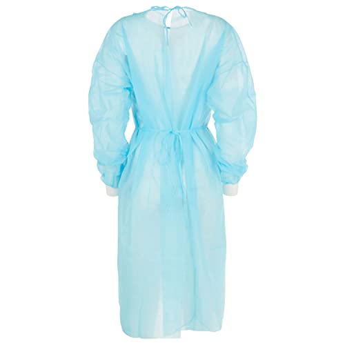 Nobles Universal Size Blue Disposable Isolation Gowns LatexFree Gown