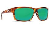 Costa Del Mar Sunglasses - Cut- Plastic / Frame: Honey Tortoise Lens: Polarized Green Mirror Wave 400 Glass