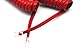 Telephone Cord Handset Curly - Phone Color Crimson Red 15ft - Works on virtually all Trimline Phones and Princess Telephones - Landline Telephone Accessory iSoHo Phones
