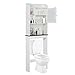 Yaheetech Over The Toilet Cabinet, Space-Saving Bathroom Cabinet w/Adjustable Shelves, 7.4in D x 23.2in W x 68.9in H