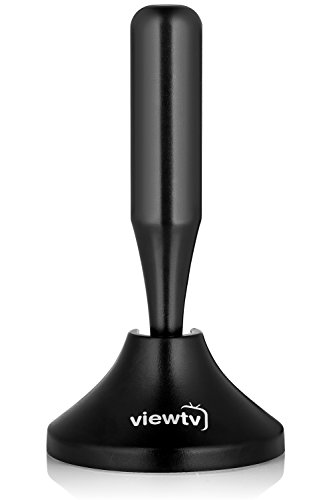 ViewTV Tube Series Standing HD Digital Indoor TV Antenna - 35 Miles Range - Black