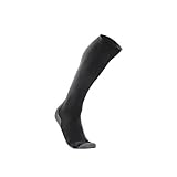 2XU Women's Compression Socks for Recovery, Black/Black, Small