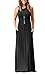 Women's Sleeveless Long Floor Length Vest Maxi Slim Beach Dress (Medium, Black)