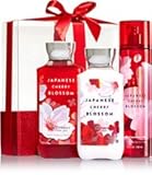 Bath & Body Works Japanese Cherry Blossom Wrapped with a Bow Gift Box Set, Shower Gel 10 Ounce, Body Lotion 8 Ounce, Fragrance Mist 8 Ounce