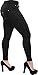 Enimay Women's Colored Jean Look Jeggings Tights Spandex Leggings Yoga Pants Black Large