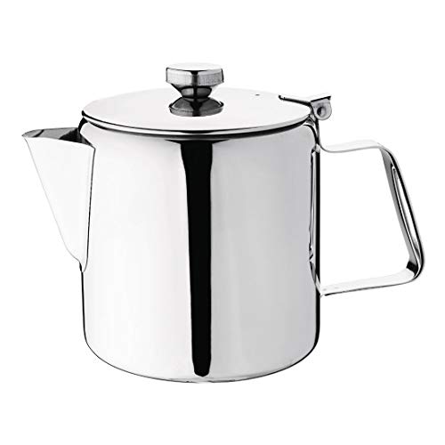 Olympia Concorde Stainless Steel Teapot with Infuser, 48oz / 1.35L