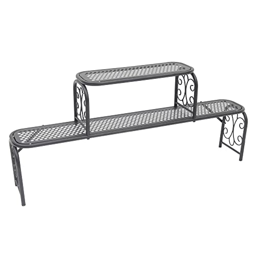 HOMEFORT Scroll Over The Sink Shelf Kitchen, Metal 2Tier Storage Rack