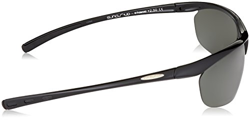 Suncloud Zephyr +2.50 Polarized Reader Sunglasses, Black Frame, Gray Polycarbonate Lenses