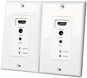 Rocsai HDMI Wall Plate Extender Up to 30 meters under 1080P Over Cat5e/Cat6 Cable Support 3D (60M/196ft)