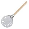 Uniquk 7 Inch Perforated Pizza Turning Peel Pizza Shovel Wooden Handle Pizza Peel Paddle Short Pizza Tool Non Slip…