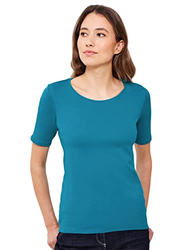 B317515 Maglietta Basic in Cotone, Universal Blue, M Donna