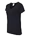 Gildan Heavy Cotton Ladies' V-Neck T-Shirt>M Black 5V00L