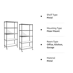 EFINE 2-Pack 5-Shelf Shelving Units and Storage on