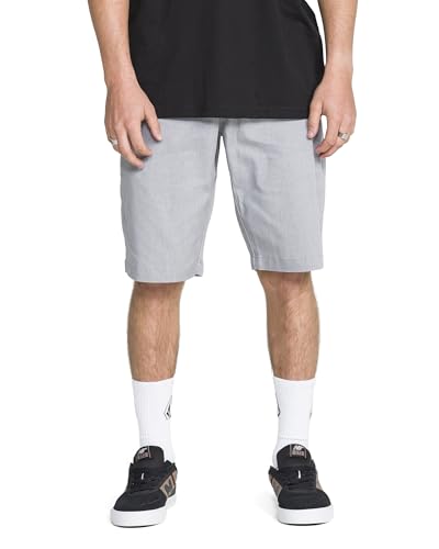 Volcom Men's Vmonty Stretch 22 Chino Shorts – Casual Everyday Wear, Relaxed Fit, Heather Grey, 28 at Amazon