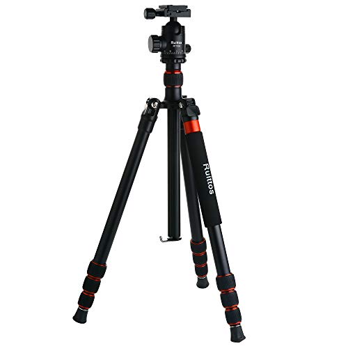 Ruittos Tripod, 63inch Camera Tripod Monopod with 360 Panoramic Ball Head, Aluminum Alloy Portable Compact Lightweight Tripod for DSLR/SLR Digital Cameras, Canon Rebel T6i Nikon D7000 Sony Alpha A7