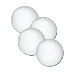 Fat Cat Foosball/Soccer Game Table Soccer Balls: 36 mm Regulation Size Foosballs, Solid White, 4 Pack