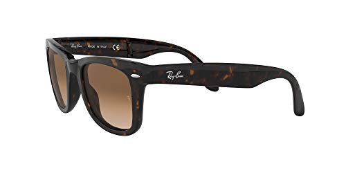 Ray Ban Rb4105 Folding Wayfarer Polarized Sunglasses Light Havana Brown Gradient I 54 Mm Pricepulse