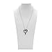 Controse Women's Silver-Toned Heart Shaped Stainless Steel Dark and Bright Tentacle Octopus Necklace 31
