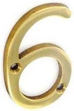 50MM BRASS DOOR HOUSE NUMBER NO 6