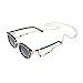 Eyeglass Chains Sunglasses Neck Strap Cord Beaded Reading Glasses Chain Holder Lanyards Eyewear Retainer for Women (Gold)